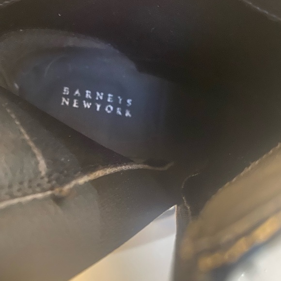 Barneys New York Black Leather Pointed Toe Ankle Boots - Size 37 - Picture 6 of 7